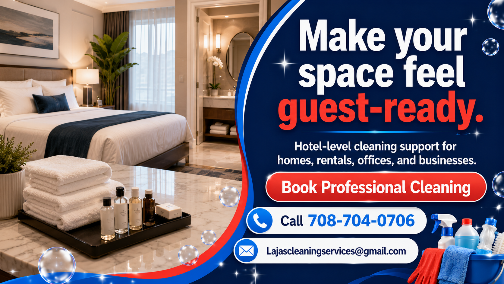 Professional cleaning CTA inspired by hotel-level housekeeping standards.