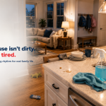 weekly cleaning schedule, busy families, family home cleaning