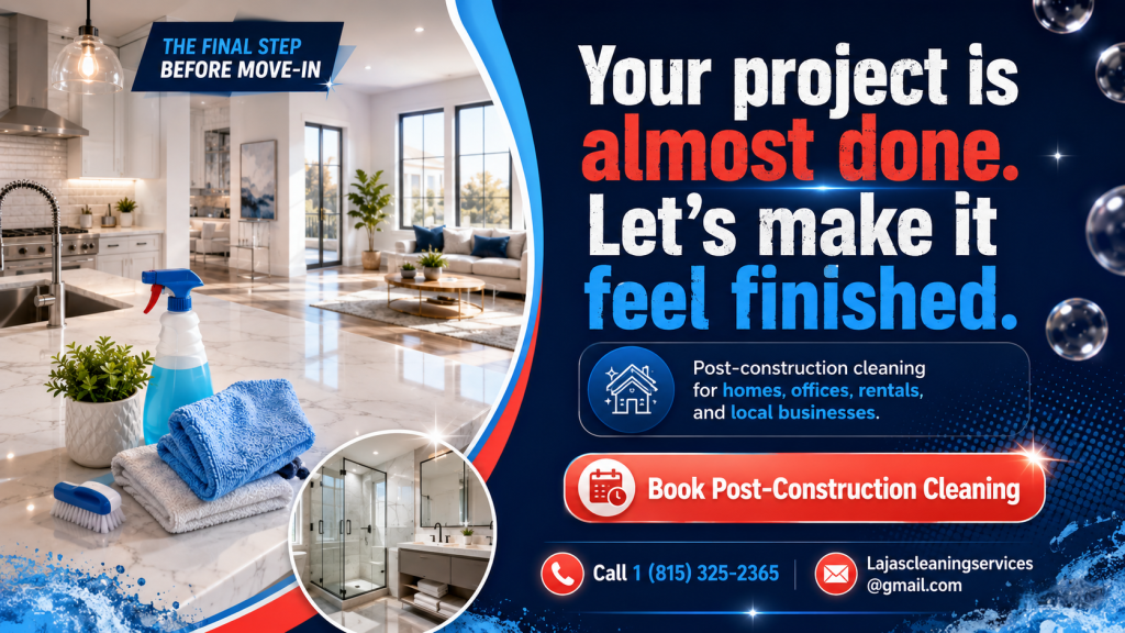 Post-construction cleaning CTA for move-in ready homes and offices