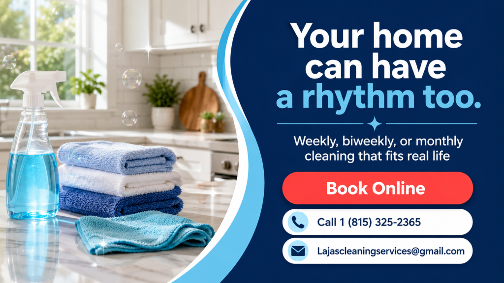 recurring cleaning service, weekly cleaning help, cleaning schedule