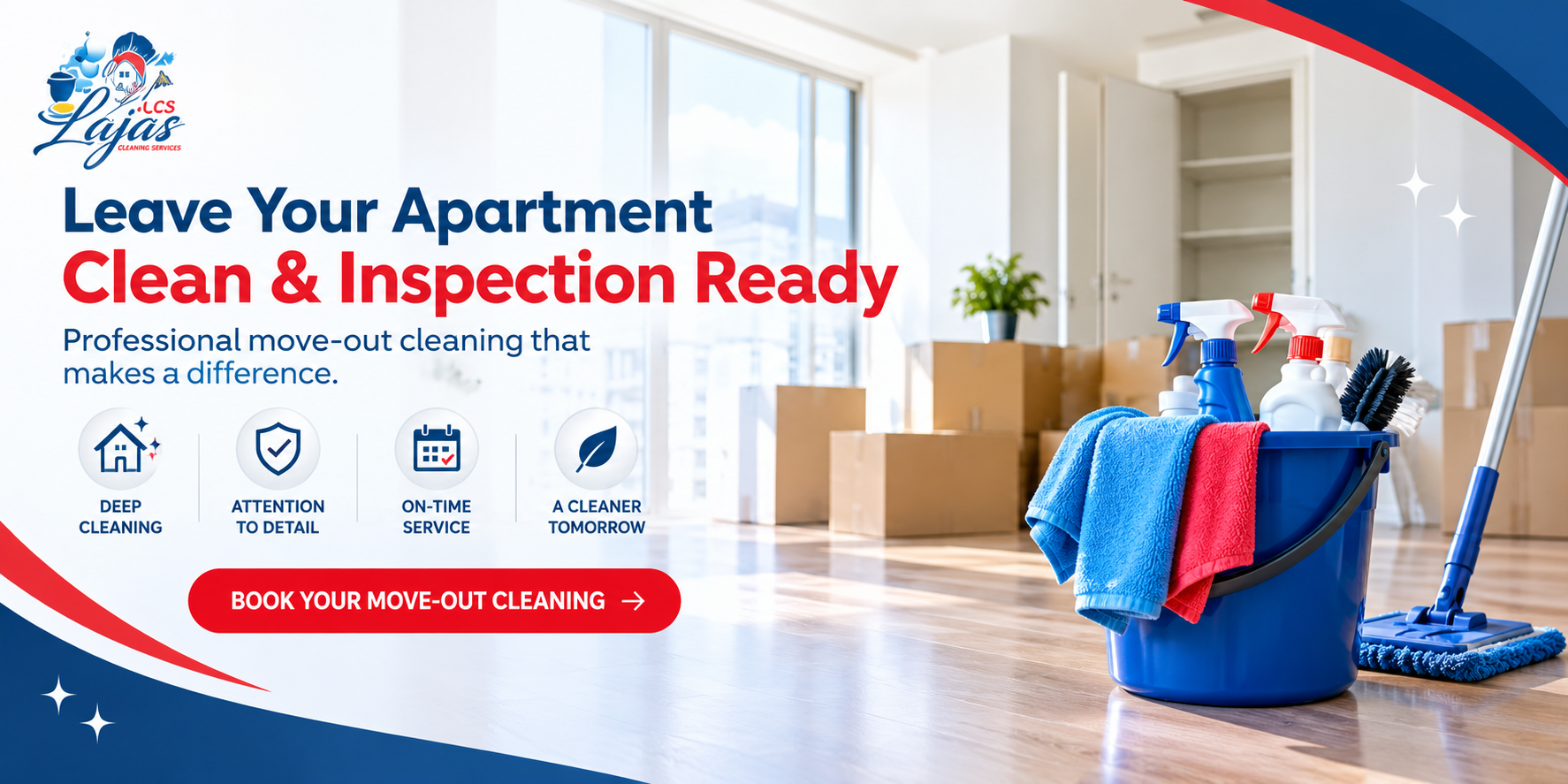 Professional move-out cleaning for a clean apartment inspection