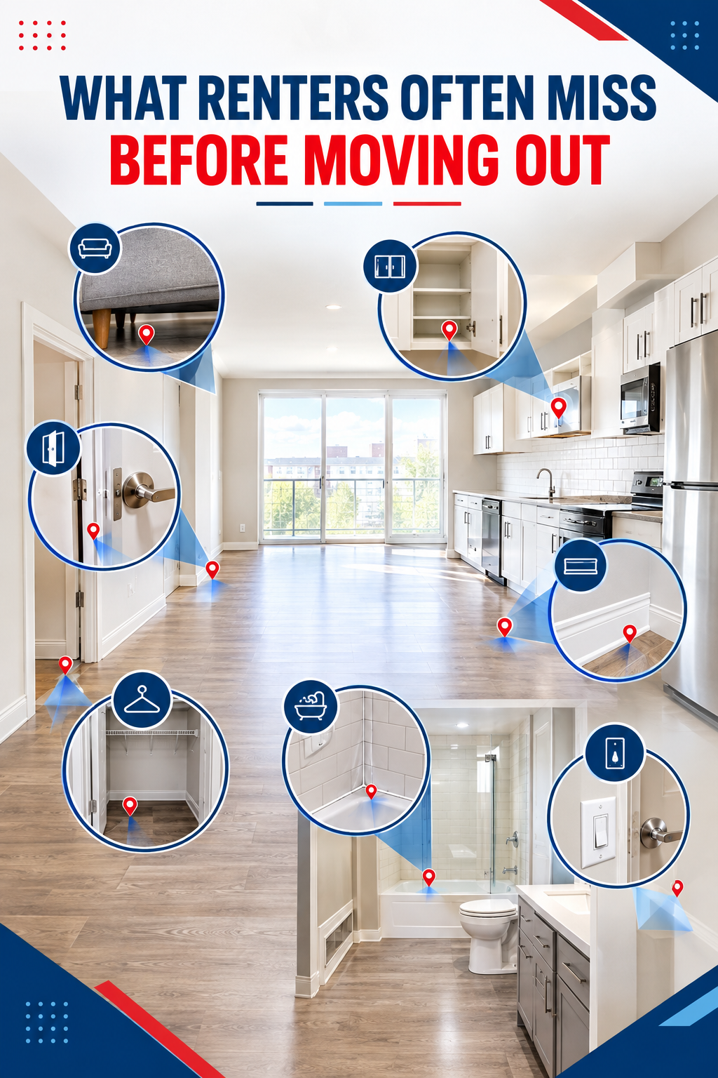 Apartment move-out cleaning areas renters often miss